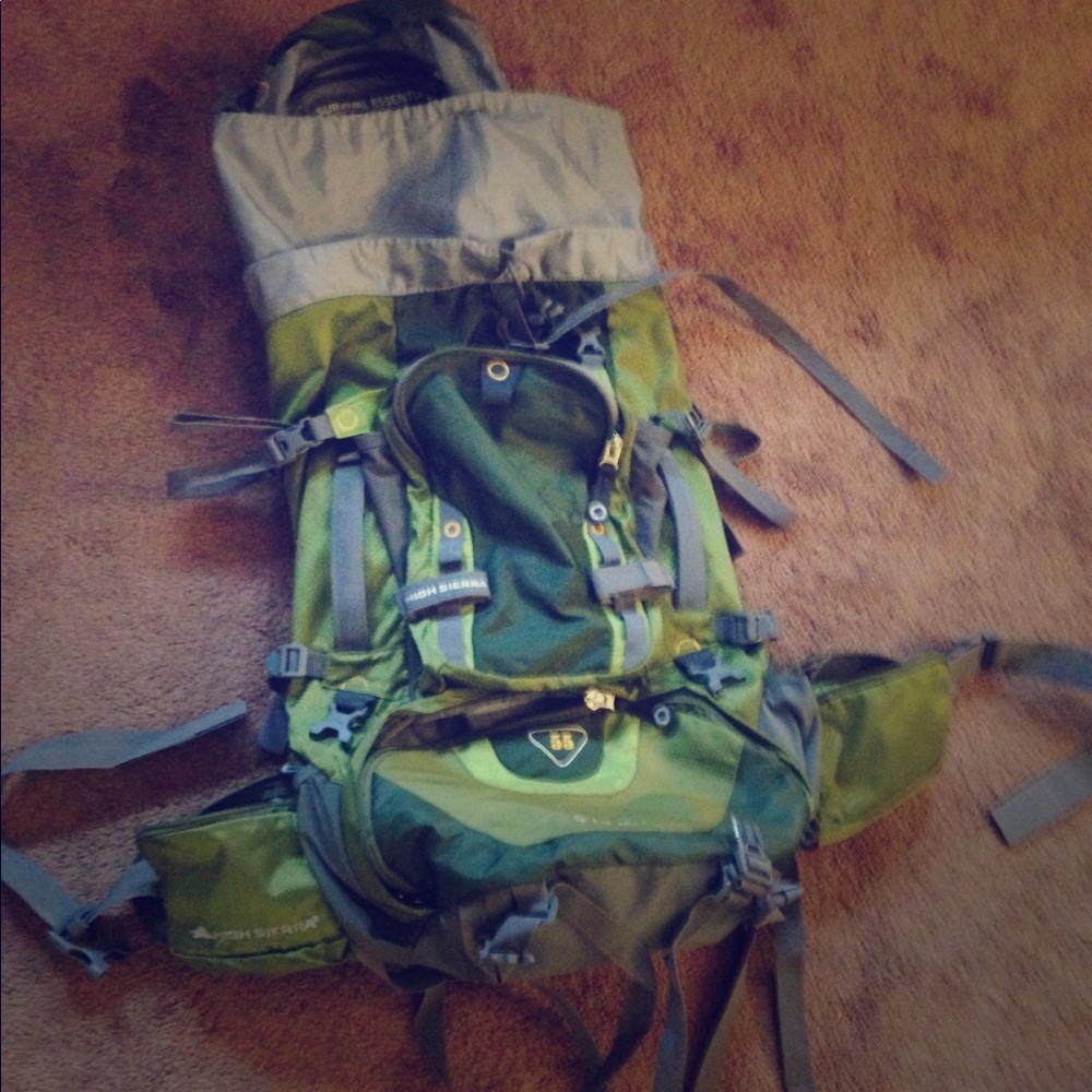 High sierra hiking/camping backpack
